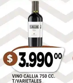 Supermercados Mayor Callia vino t/varietales oferta