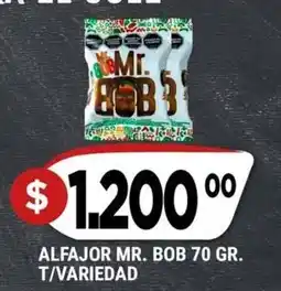 Supermercados Mayor Mr. Bob alfajor oferta