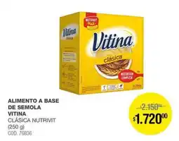Atomo Conviene Vitina alimento a base de semola clásica nutrivit oferta