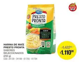 Atomo Conviene Arcor harina de maíz presto pronta sabores seleccionados oferta