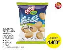 Atomo Conviene Smams galletas sin gluten polvorón vainilla coco limón oferta