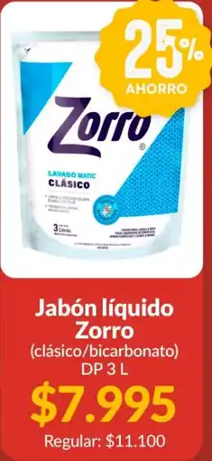 Supermercados Aiello Zorro jabón líquido (clásico/bicarbonato) oferta