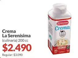 Supermercados Aiello La serenisima crema (culinaria) oferta