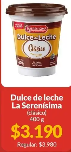 Supermercados Aiello La serenisima dulce de leche clasico oferta