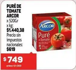 Makro Arcor - puré de tomate oferta