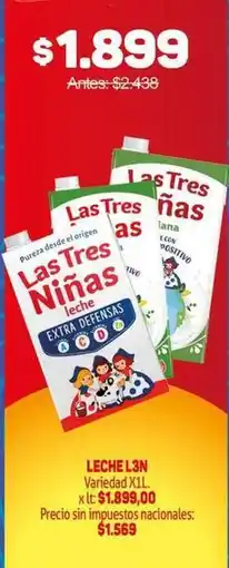 Makro Las tres niñas - leche l3n extra defensas oferta