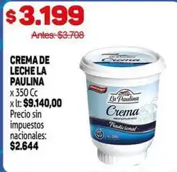 Makro La paulina - crema de leche oferta