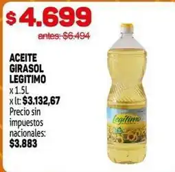Makro Legítimo - aceite girasol legitimo oferta