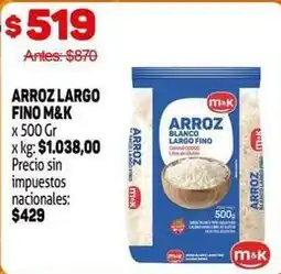 Makro M&k - arroz largo fino oferta