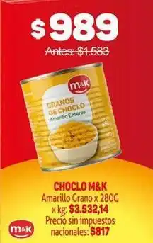 Makro M&k - granos de choclo amarillo enteros oferta