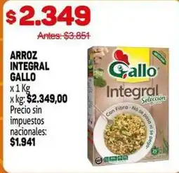 Makro Gallo - arroz integral oferta