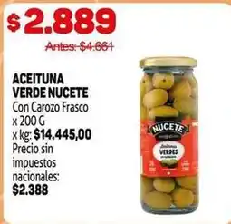 Makro Nucete - aceituna verde nucete oferta