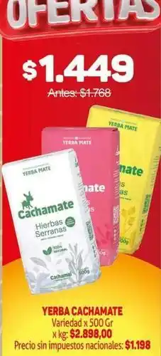 Makro Cachamate - yerba hierbas serranas oferta