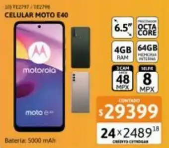 Cetrogar Motorola Celular Moto E40 oferta