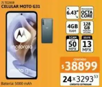Cetrogar Motorola Celular Moto G31 oferta