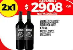 Supermercados DIA Finca norte vino malbec/cabernet roble oferta