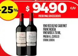 Supermercados DIA Nicasia vineyards vino red blend/cabernet franc oferta