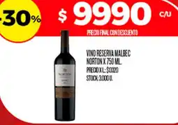 Supermercados DIA Norton vino reserva malbec oferta