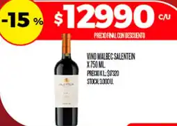 Supermercados DIA Salentein vino malbec oferta