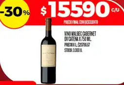 Supermercados DIA Dv catena vino malbec cabernet oferta