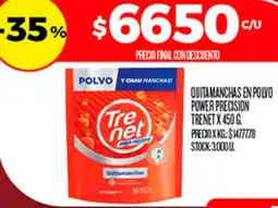 Supermercados DIA Trenet quitamanchas en polvo power precision oferta