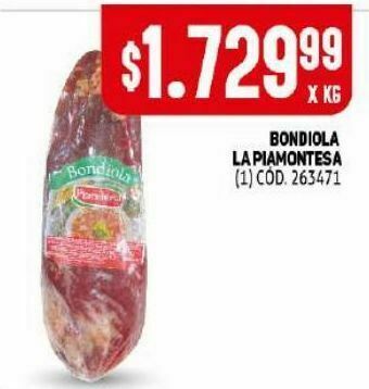 Makro Bondiola la piamontesa x kg oferta