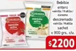 El Solar Supermercados La serenisima yogur bebible entero vainilla/frutilla/ sachet oferta
