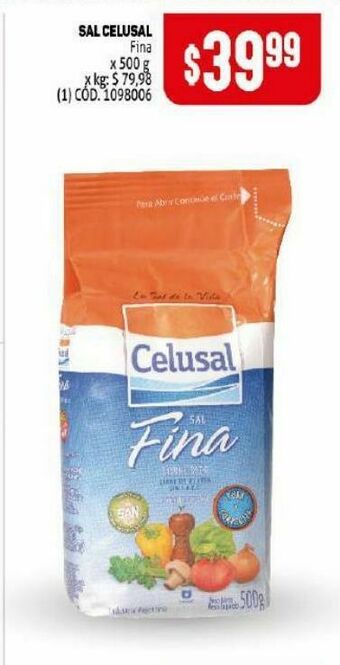 Makro Sal fina celusal 500g oferta