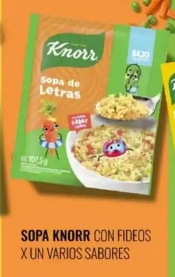 Supermercados Tadicor Knorr sopa con fideos varios sabores oferta