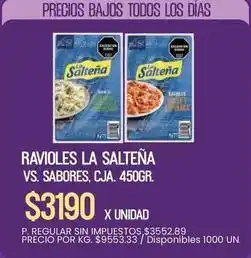 Supermercados Vea La salteña - ravioles oferta