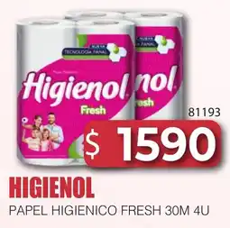 Masivos Higienol fresh papel higienico oferta