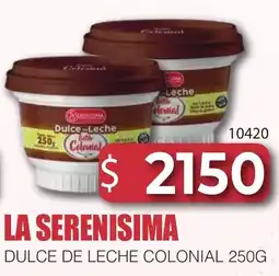 Masivos La Serenisima dulce de leche colonial oferta