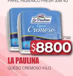 Masivos La paulina queso cremoso kilo oferta