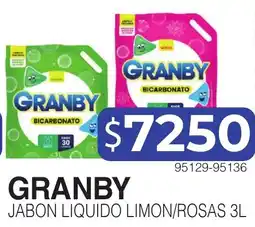 Masivos Granby jabon liquido limon/rosas 3l oferta