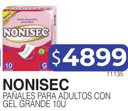 Masivos Nonisec pañales para adultos con gel grande oferta
