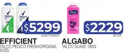 Masivos Rexona talco pedico fresh/original oferta