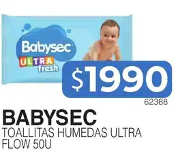 Masivos Babysec toallitas humedas ultra flow oferta