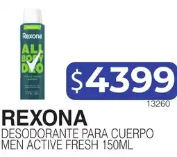 Masivos Rexona desodorante para cuerpo men active fresh oferta