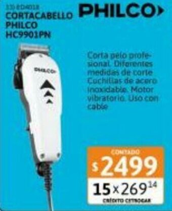 Cetrogar Cortacabello Philco HC9901PN oferta