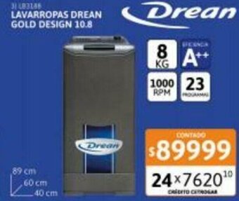 Cetrogar Lavarropas Drean Gold Design 10.8 oferta