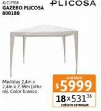 Cetrogar Gazebo Plicosa 800180 oferta