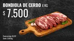 Supermercados Tadicor Bondiola de cerdo oferta