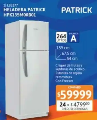 Heladera Patrick HPK135M00B01