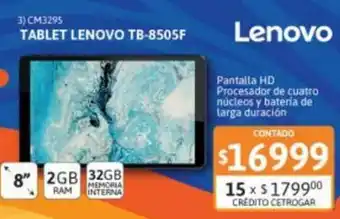 Cetrogar Tablet Lenovo TB-8505F oferta