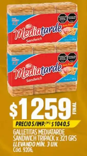 Mediatarde galletitas sandwich