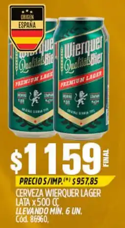 Supermercados Yaguar Wierquer cerveza lager oferta
