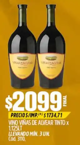 Supermercados Yaguar Viñas de alvear vino tinto oferta