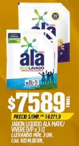 Supermercados Yaguar Ala jabon liquido eco lavado oferta