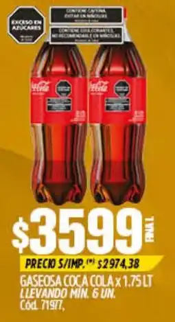 Supermercados Yaguar Coca cola gaseosa oferta