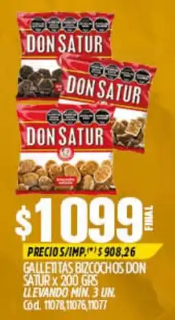 Supermercados Yaguar Don satur galletitas bizcochos oferta